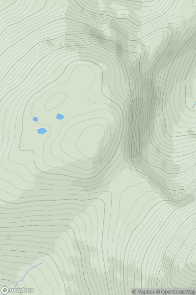 Thumbnail image for Meall nan Each [Glen Etive to Glen Lochy] showing contour plot for surrounding peak
